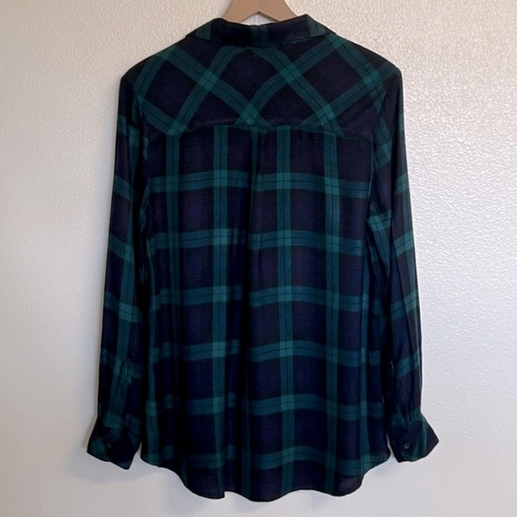 Beachlunchlounge Casual Cabincore medium plaid button down long sleeve shirt - Picture 3 of 8